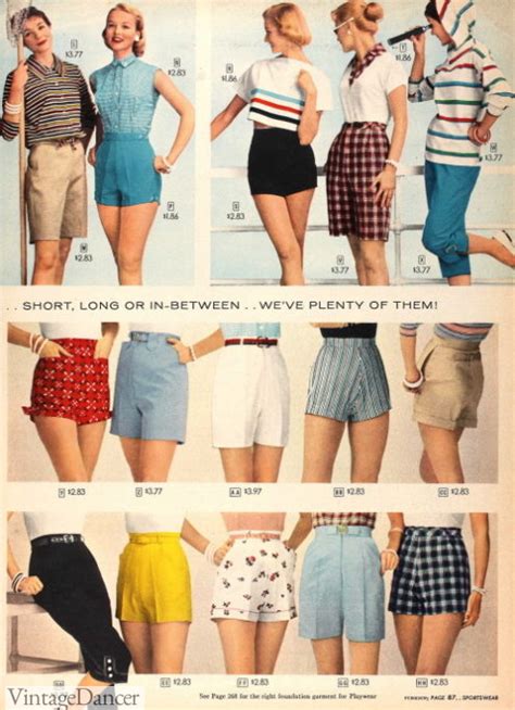 1950s style shorts|1950s short shorts images.